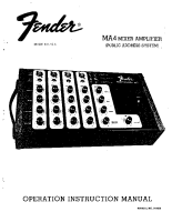Fender MA4-Mixer-Amplifier - Owners Manual 